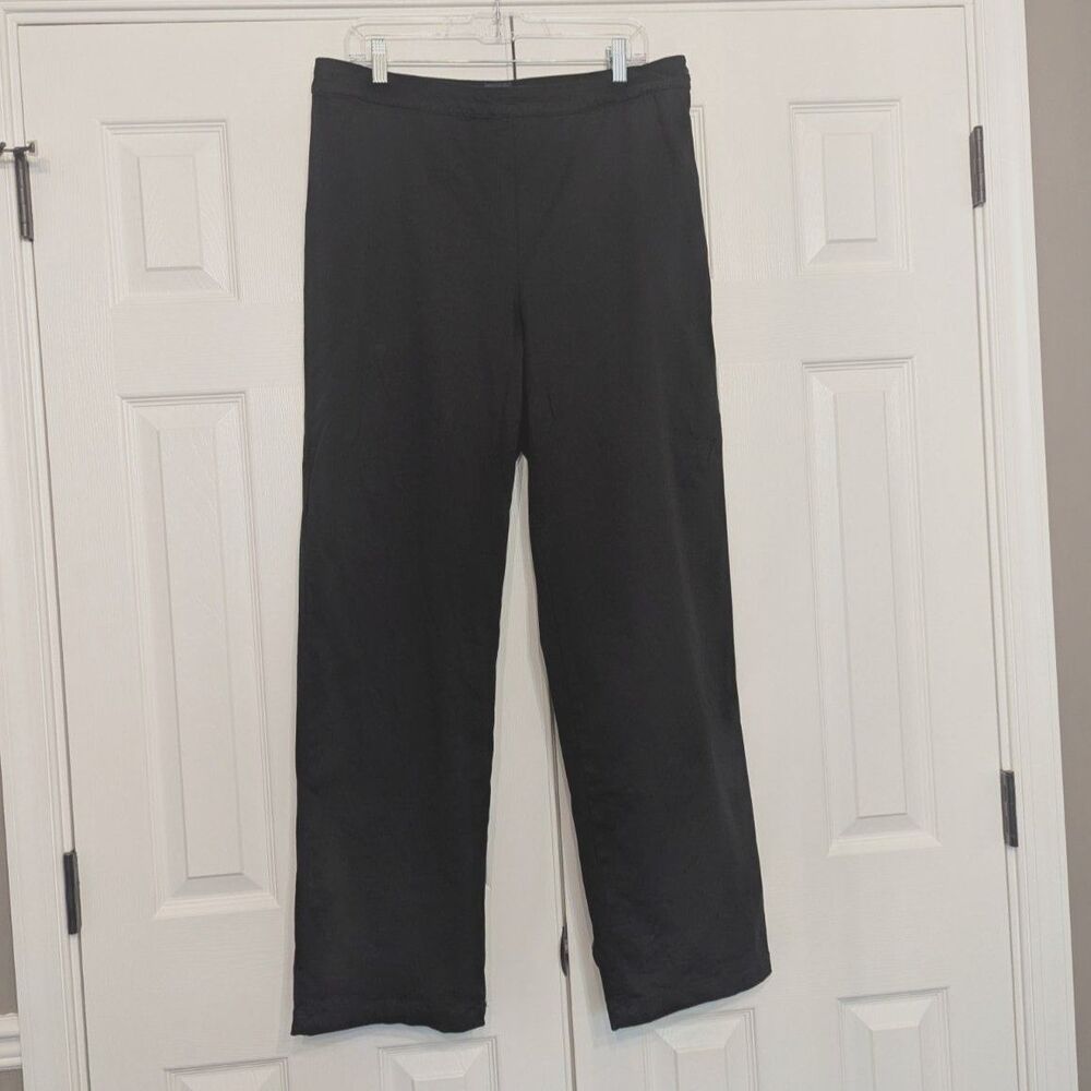 Basic Editions Black Stretch Straight Leg High Waist Dress Pants Trousers Sz 16